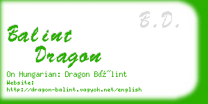 balint dragon business card